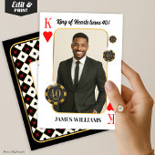 Custom King of Hearts Birthday Invite, Casino 招待状