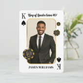 Custom King of Spades Birthday Invite, Casino 招待状 (スタンド正面)