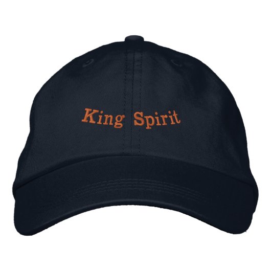 Custom King Spirit Super Strong Trucker Navy Color 刺繍入りキャップ (正面)