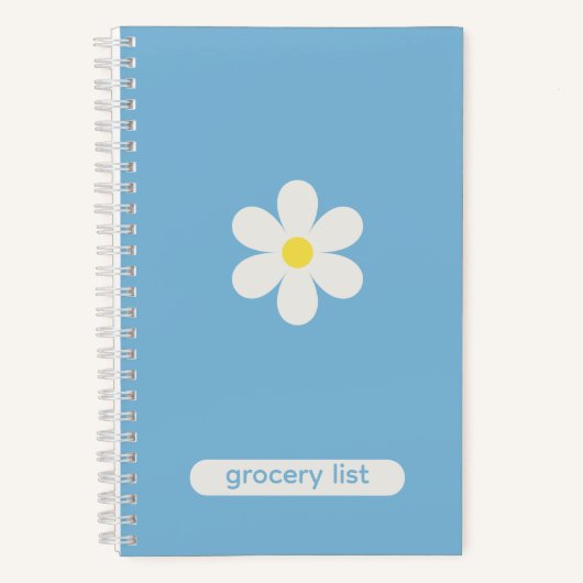 Custom Kitchen Organization Daisy Floral ノートブック (正面)