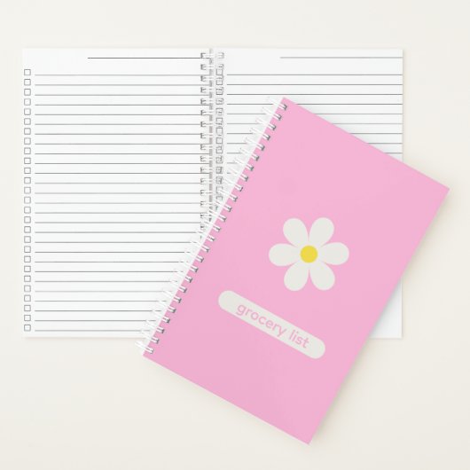 Custom Kitchen Organization Daisy Floral Notebook ノートブック (内側)