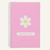 Custom Kitchen Organization Daisy Floral Notebook ノートブック (正面)