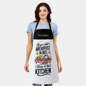 Custom Kitchen Wear Funny Humor Quote Personalize エプロン (着用した状態)