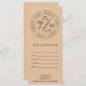 Custom Kraft Bakery Gift Certificate (正面/裏面)