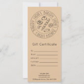 Custom Kraft Bakery Gift Certificate (正面)