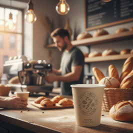 Custom Kraft Bakery Paper Cups with Logo  紙コップ