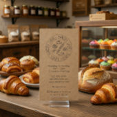 Custom Kraft Business Card with Hand-Drawn Logo 名刺