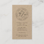 Custom Kraft Business Card with Hand-Drawn Logo 名刺 (正面)