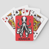 Custom Kraken Octopus Squid Name Personalized トランプ (裏面)