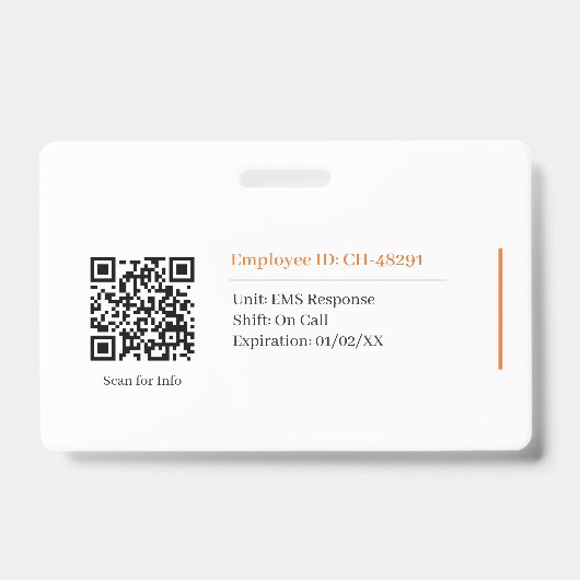 Custom Lab ID Badge Template  バッジ (裏面)