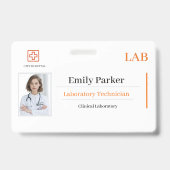 Custom Lab ID Badge Template  バッジ (正面)