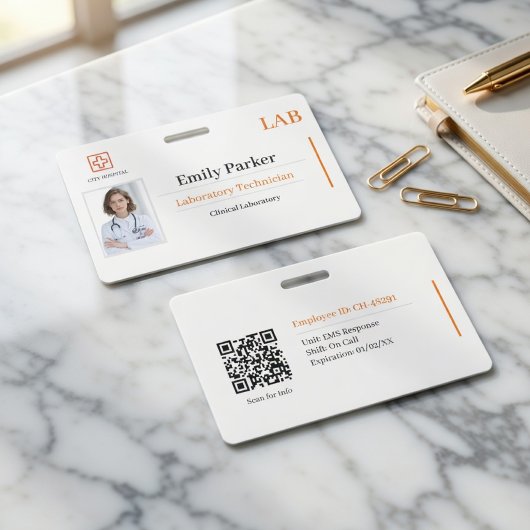 Custom Lab ID Badge Template  バッジ