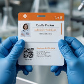 Custom Lab ID Badge Template  バッジ