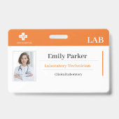 Custom Lab ID Badge Template  バッジ (正面)