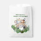 Custom Label Jungle Safari Wild Treats for Kids フェイバーバッグ (正面)