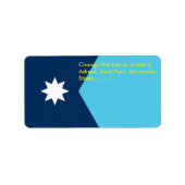 Custom Label with Flag of Minnesota, USA ラベル (正面)