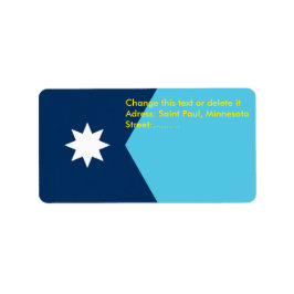 Custom Label with Flag of Minnesota, USA ラベル