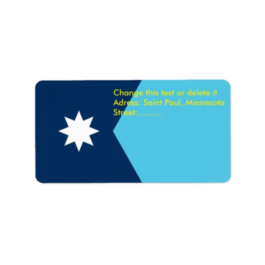 Custom Label with Flag of Minnesota, USA ラベル (正面)
