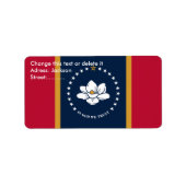 Custom Label with Flag of Mississippi, USA ラベル (正面)