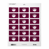 Custom Label with Flag of Phoenix City, Arizona ラベル (フルシート)