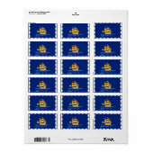 Custom Label with Flag of Quebec City, Canada ラベル (フルシート)