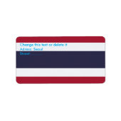 Custom Label with Flag of Thailand ラベル (正面)