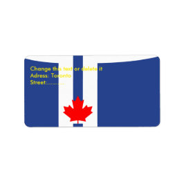 Custom Label with Flag of Toronto ラベル