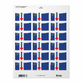 Custom Label with Flag of Toronto ラベル (フルシート)