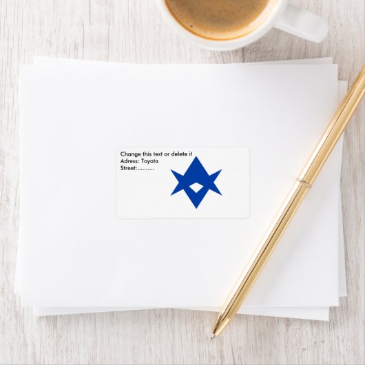 Custom Label with Flag of Toyota City ラベル (インサイチュ)