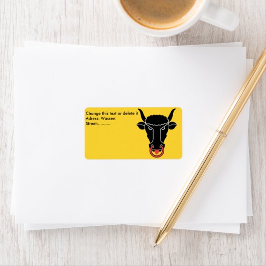 Custom Label with Flag of Uri canton, Switzerland ラベル (インサイチュ)