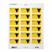 Custom Label with Flag of Uri canton, Switzerland ラベル (フルシート)