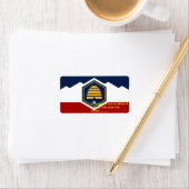 Custom Label with Flag of Utah, USA ラベル (インサイチュ)