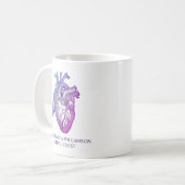 Custom Labelled Vintage Anatomical Heart, Multi コーヒーマグカップ (正面左)