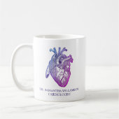Custom Labelled Vintage Anatomical Heart, Multi コーヒーマグカップ (左)