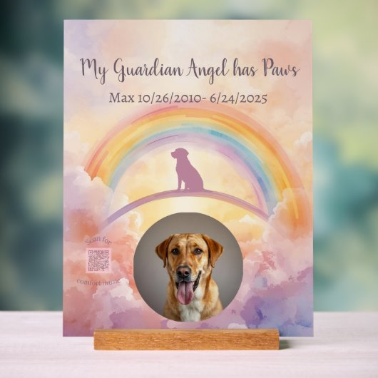 Custom Labrador Retriever Memorial Acrylic Sign アクリルサイン (ニュートラル)