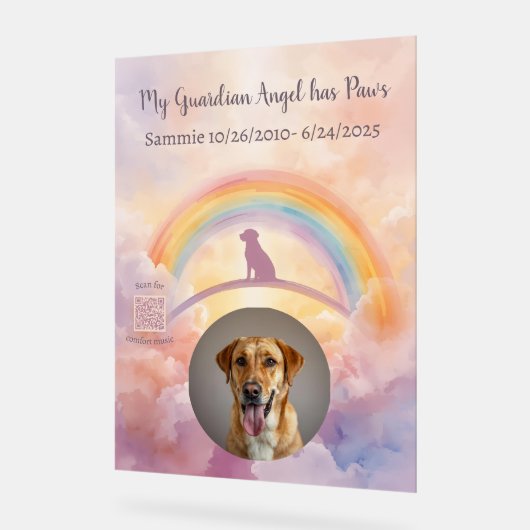 Custom Labrador Retriever Memorial Acrylic Sign アクリルサイン (傾斜)