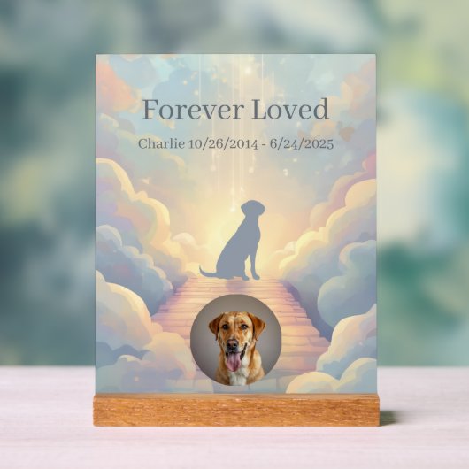 Custom Labrador Retriever Memorial Acrylic Sign アクリルサイン (ニュートラル)