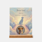 Custom Labrador Retriever Memorial Photo Block アクリルサイン (正面)