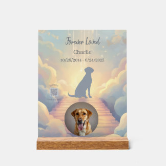 Custom Labrador Retriever Memorial Photo Block アクリルサイン