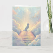 Custom Labrador Retriever Rainbow Bridge Sympathy カード (裏面)