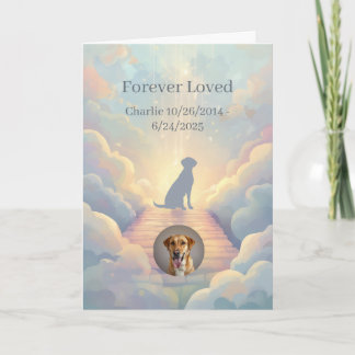 Custom Labrador Retriever Rainbow Bridge Sympathy カード