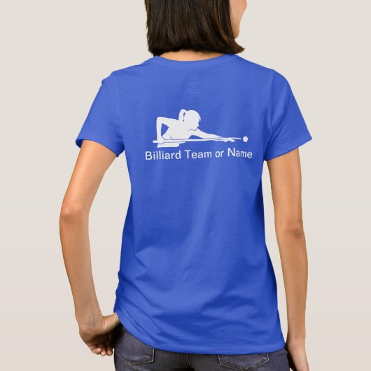 Custom Ladies Billiards Pool League Team Tshirts Tシャツ (裏面)
