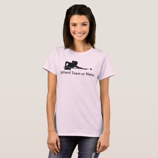 Custom Ladies Billiards Pool League Team Tshirts Tシャツ (正面フル)