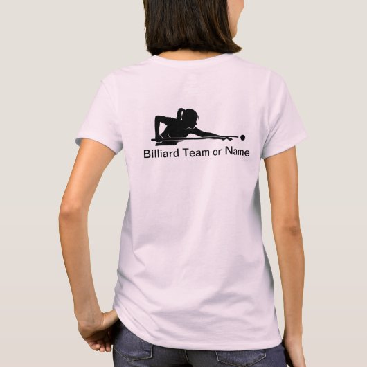 Custom Ladies Billiards Pool League Team Tshirts Tシャツ (裏面)
