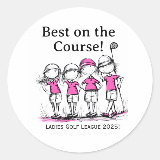 Custom Ladies Golf League Award Sticker ラウンドシール (正面)