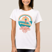 Custom Ladies Surf Club T-Shirt Retro Beach Tee  Tシャツ (正面)