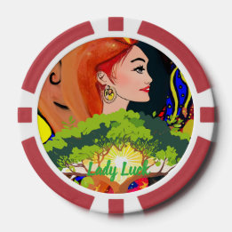 Custom Lady Luck 2 Couple's Game Night ポーカーチップ