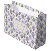 Custom Large Paper Bag with Lavender Pattern ラージペーパーバッグ (正面アングル)