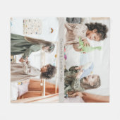 Custom Large Photos Kids Friends Siblings Names フリースブランケット (正面(横))