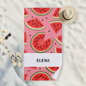 Custom Large Watermelon Graphic Beach Towel ビーチタオル